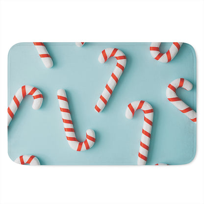 Christmas Candy Candies Pattern Print Indoor Door Mat