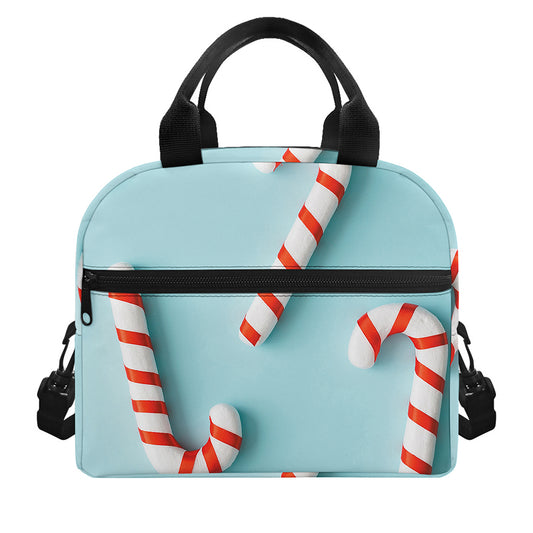 Christmas Candy Candies Pattern Print Insulated Lunch Bag