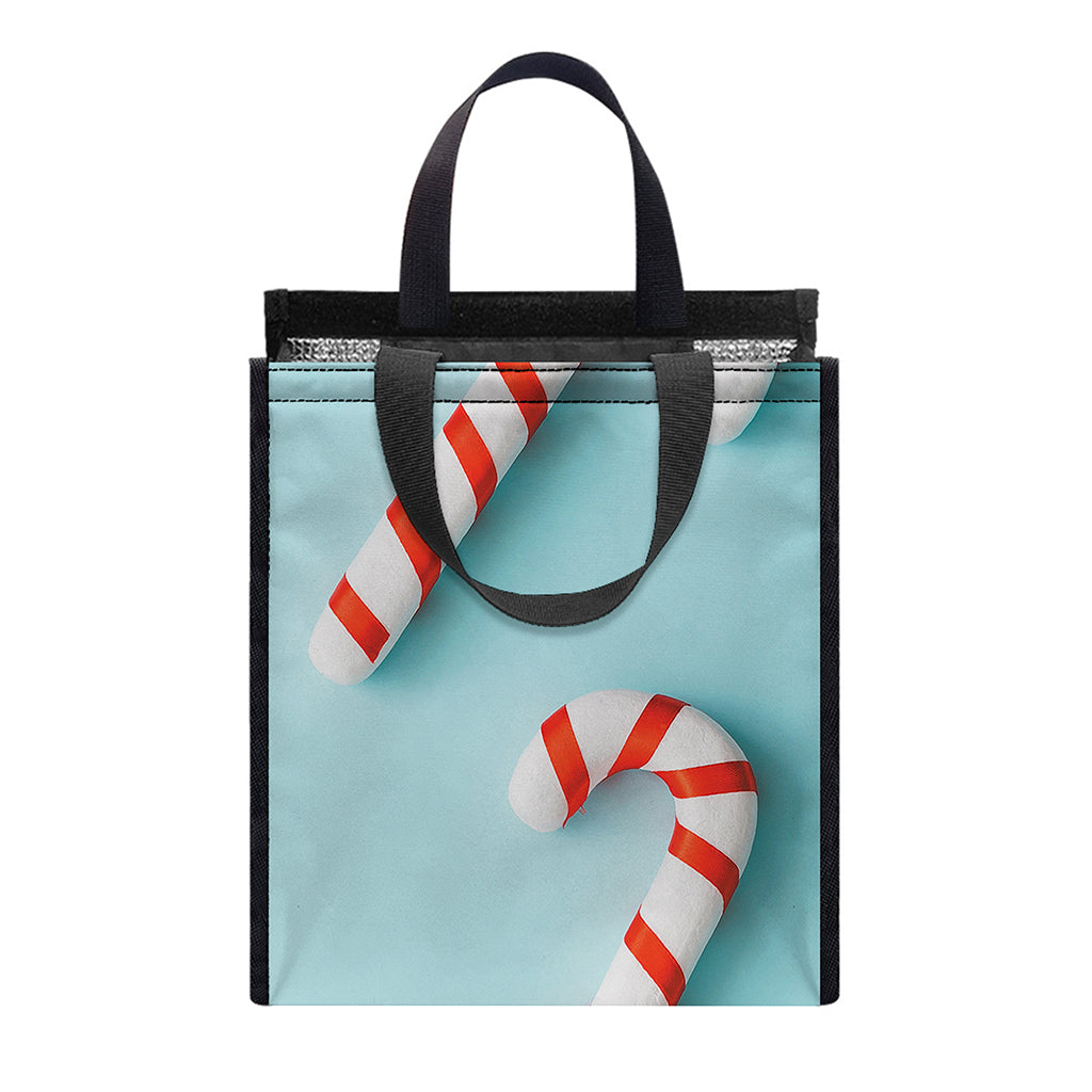 Christmas Candy Candies Pattern Print Insulated Lunch Tote