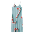 Christmas Candy Candies Pattern Print Jersey Midi Cami Dress