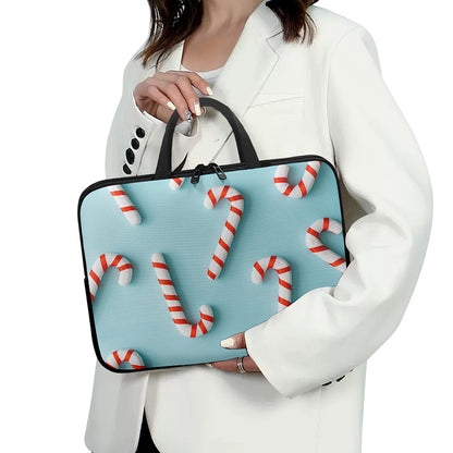 Christmas Candy Candies Pattern Print Laptop Sleeve With Handle