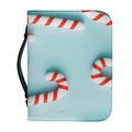 Christmas Candy Candies Pattern Print Leather Bible Cover