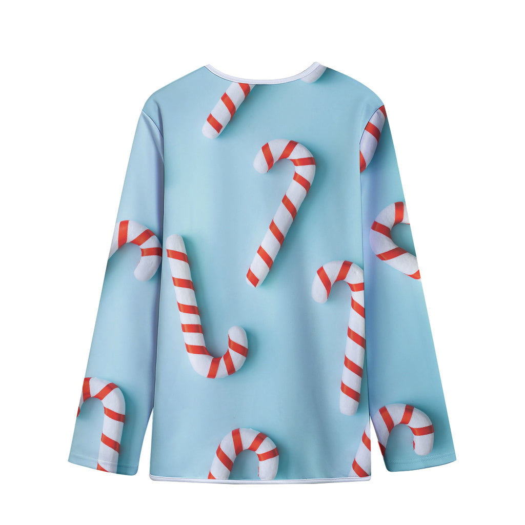 Christmas Candy Candies Pattern Print Long Sleeve Short Coat