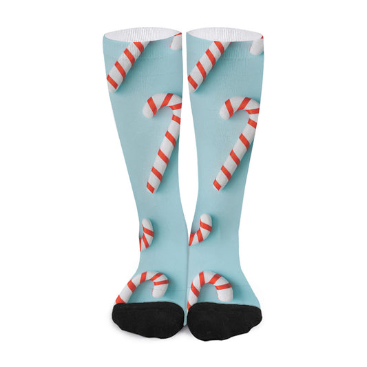 Christmas Candy Candies Pattern Print Long Socks
