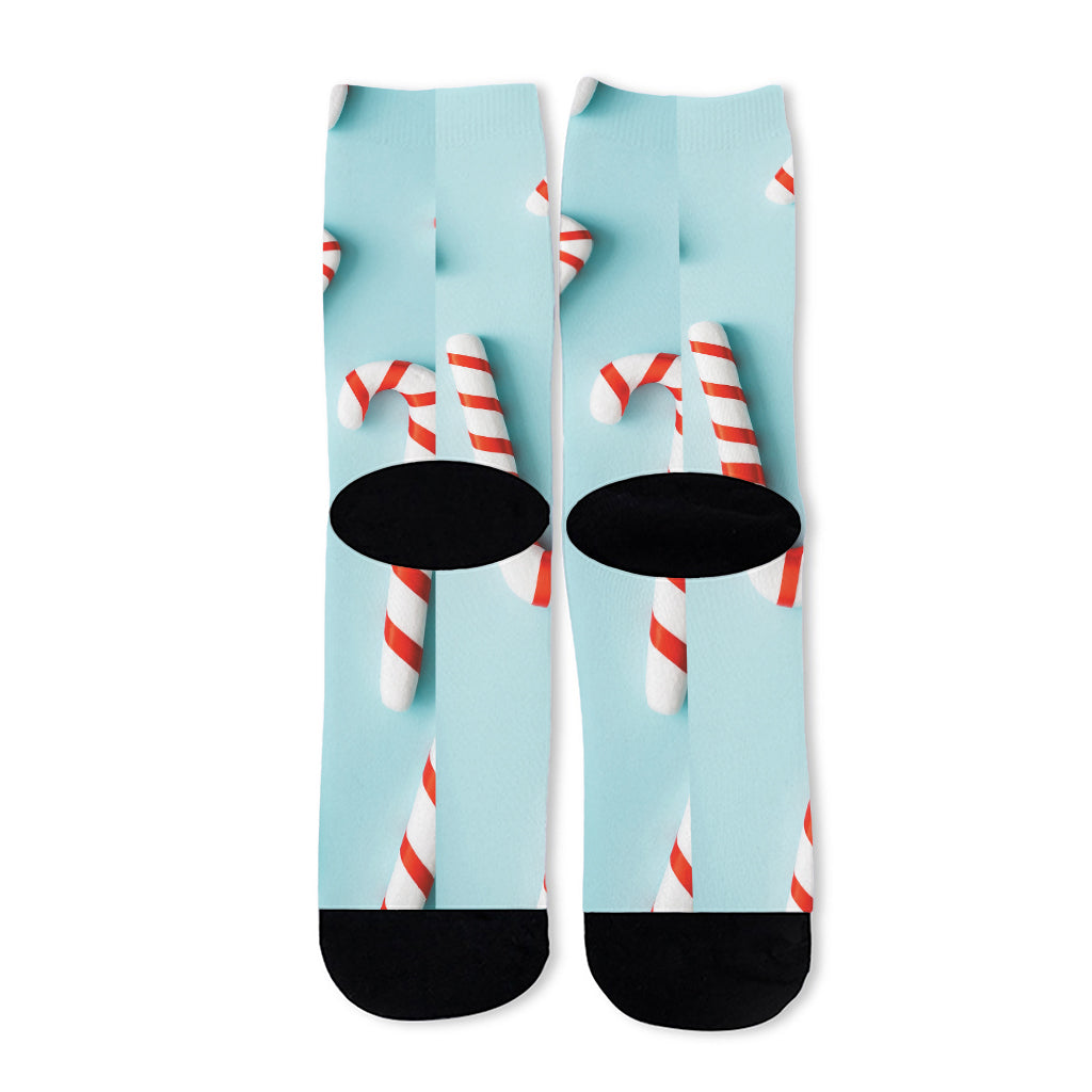 Christmas Candy Candies Pattern Print Long Socks