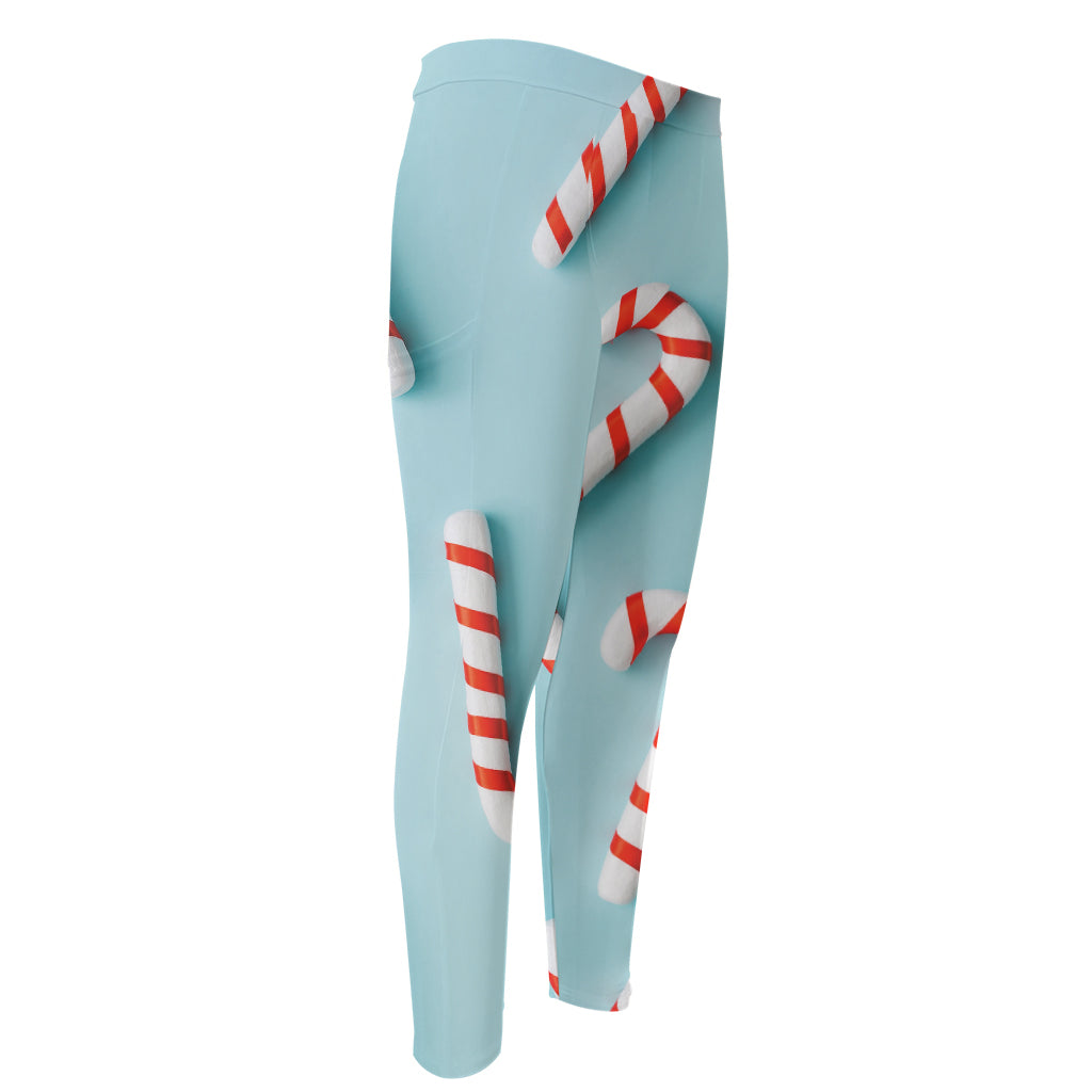 Christmas Candy Candies Pattern Print Men's Compression Pants