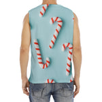Christmas Candy Candies Pattern Print Men's Fitness Tank Top