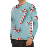 Christmas Candy Candies Pattern Print Men's Long Sleeve Rash Guard