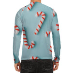Christmas Candy Candies Pattern Print Men's Long Sleeve Rash Guard