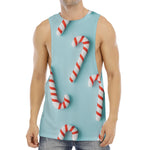 Christmas Candy Candies Pattern Print Men's Muscle Tank Top