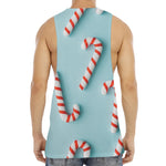 Christmas Candy Candies Pattern Print Men's Muscle Tank Top
