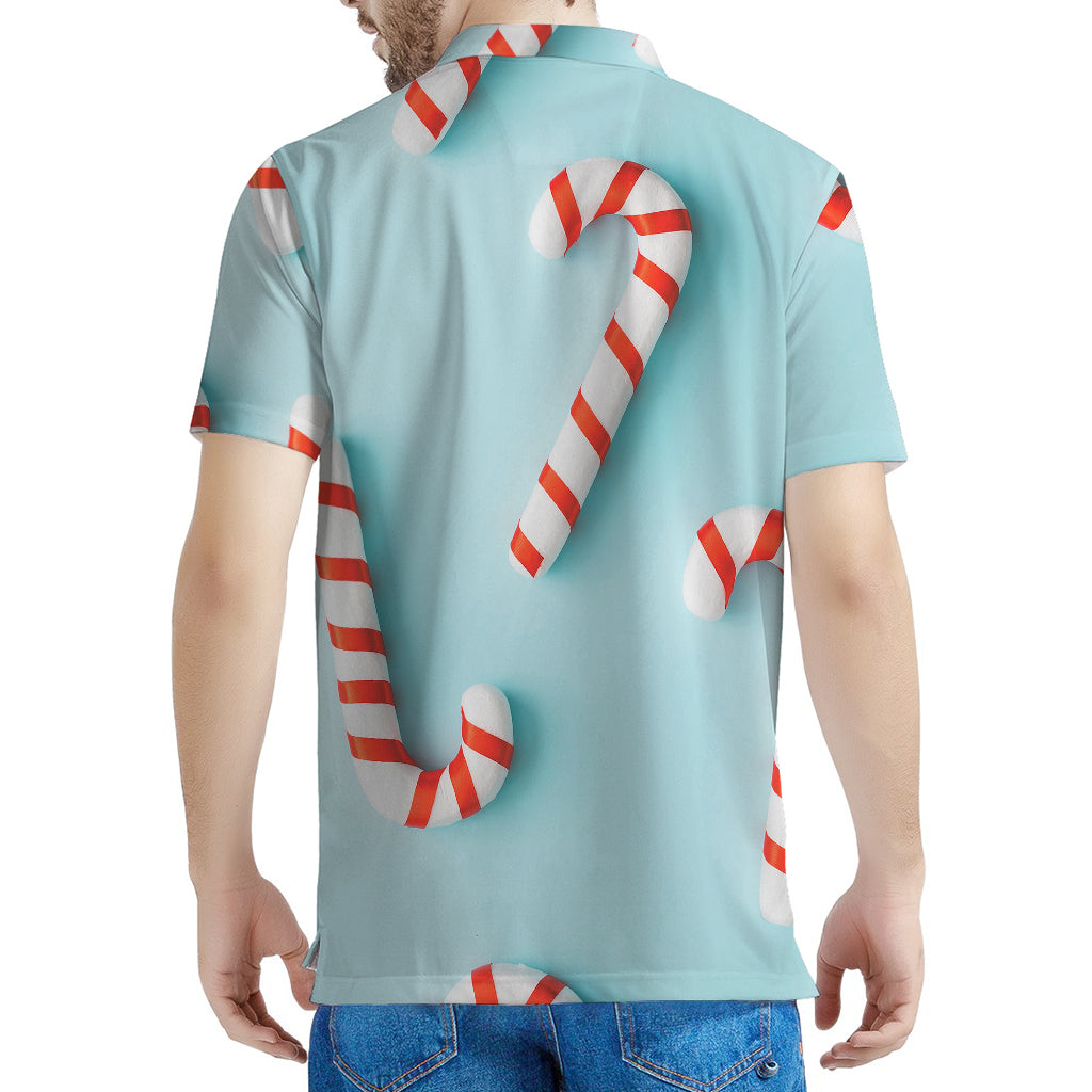 Christmas Candy Candies Pattern Print Men's Polo Shirt