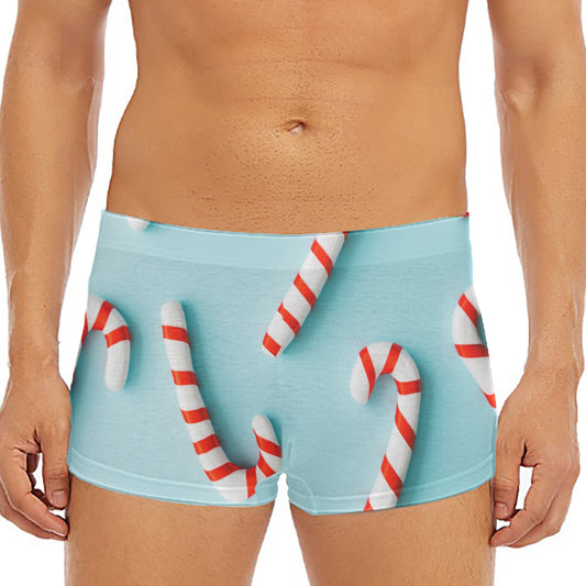 Christmas Candy Candies Pattern Print Men's Short Boxer Briefs