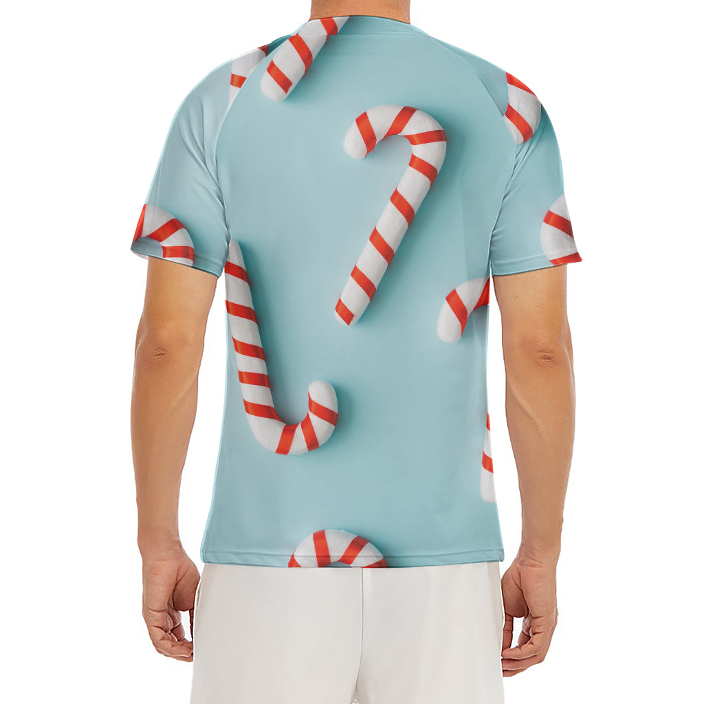 Christmas Candy Candies Pattern Print Men's Short Sleeve Rash Guard