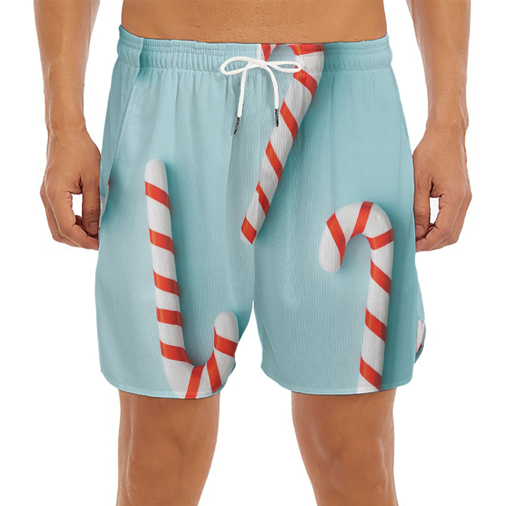 Christmas Candy Candies Pattern Print Men's Split Running Shorts