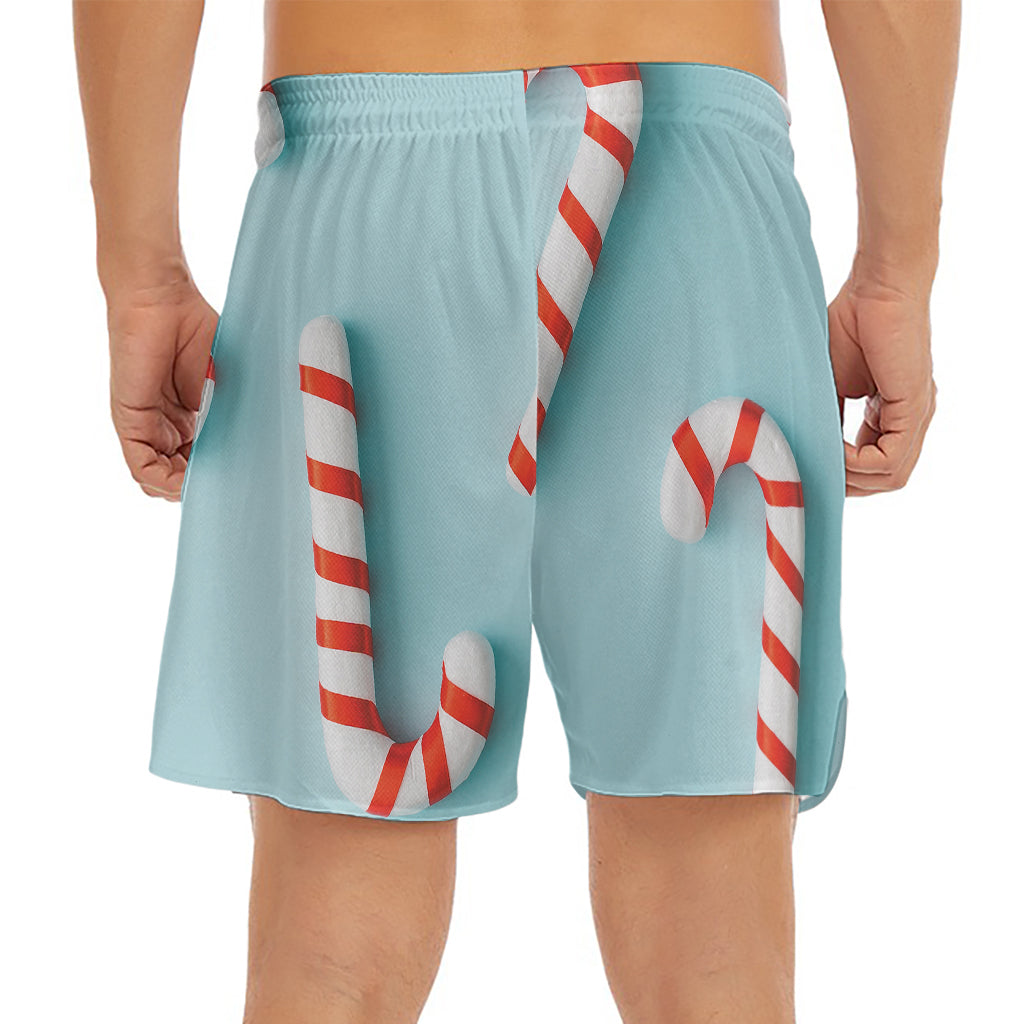 Christmas Candy Candies Pattern Print Men's Split Running Shorts