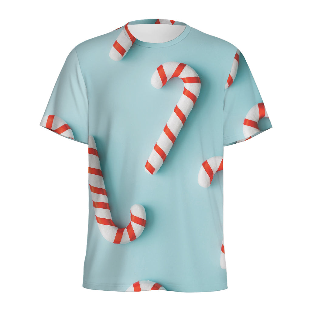 Christmas Candy Candies Pattern Print Men's Sports T-Shirt