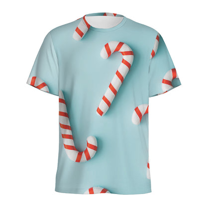 Christmas Candy Candies Pattern Print Men's Sports T-Shirt