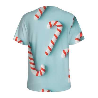 Christmas Candy Candies Pattern Print Men's Sports T-Shirt