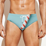 Christmas Candy Candies Pattern Print Men's Swim Briefs