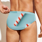 Christmas Candy Candies Pattern Print Men's Swim Briefs