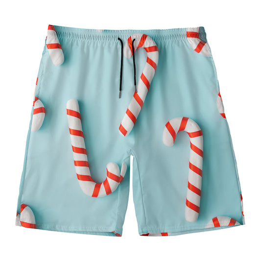 Christmas Candy Candies Pattern Print Men's Swim Trunks