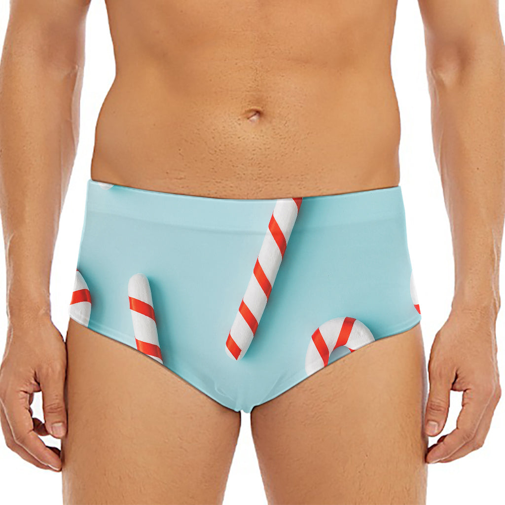 Christmas Candy Candies Pattern Print Men's Triangle Swim Briefs