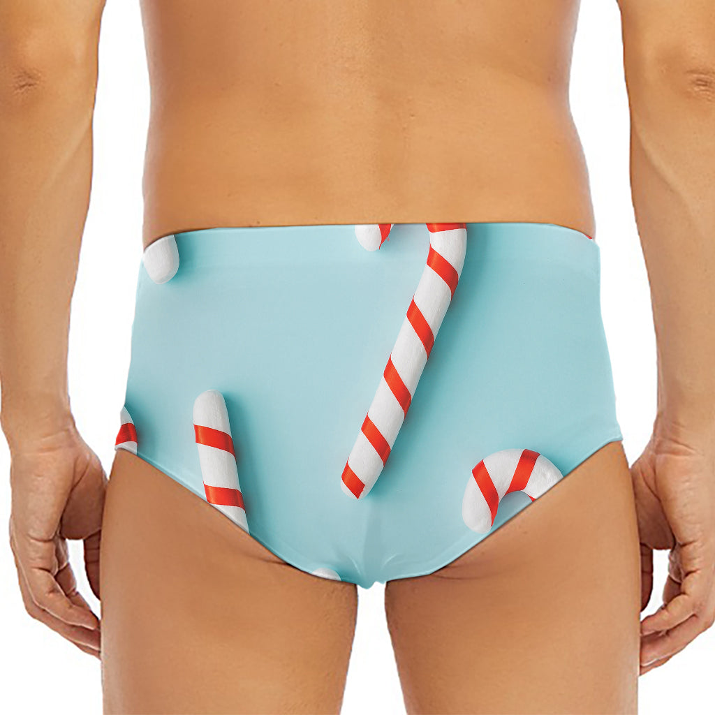 Christmas Candy Candies Pattern Print Men's Triangle Swim Briefs