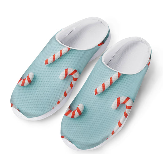 Christmas Candy Candies Pattern Print Mesh Casual Shoes