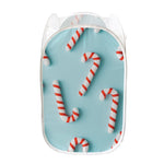Christmas Candy Candies Pattern Print Mesh Laundry Hamper
