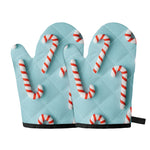 Christmas Candy Candies Pattern Print Oven Mitts