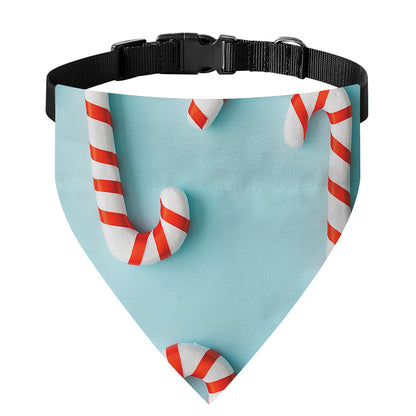 Christmas Candy Candies Pattern Print Over The Collar Dog Bandana