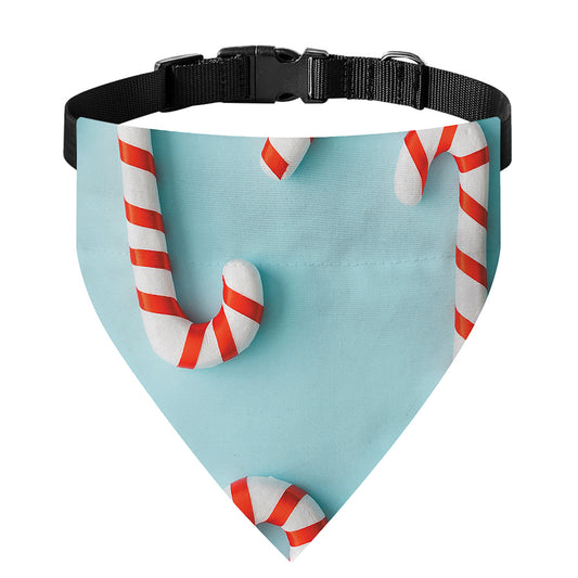 Christmas Candy Candies Pattern Print Over The Collar Dog Bandana