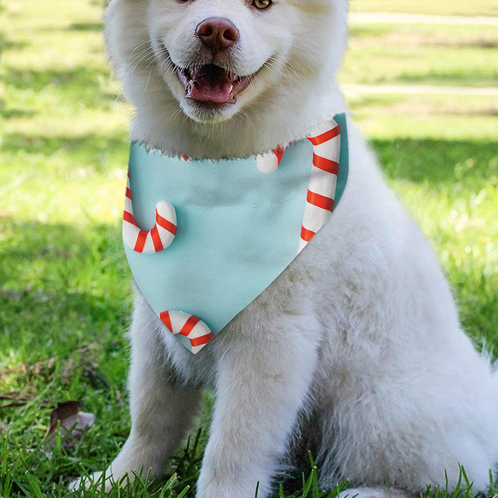 Christmas Candy Candies Pattern Print Over The Collar Dog Bandana