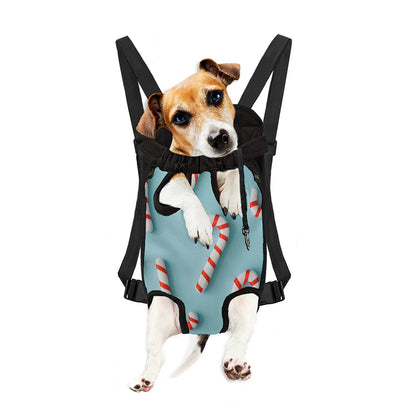 Christmas Candy Candies Pattern Print Pet Carrier Backpack