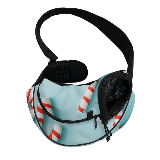 Christmas Candy Candies Pattern Print Pet Sling Carrier