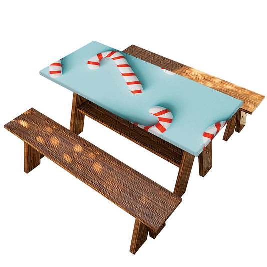 Christmas Candy Candies Pattern Print Picnic Table Cover