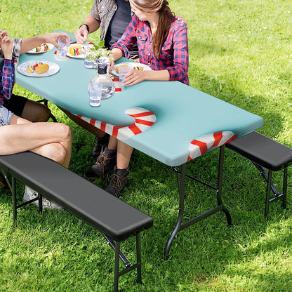 Christmas Candy Candies Pattern Print Picnic Table Cover