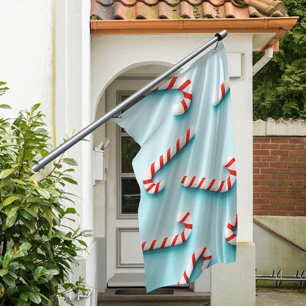 Christmas Candy Candies Pattern Print Polyester Flag