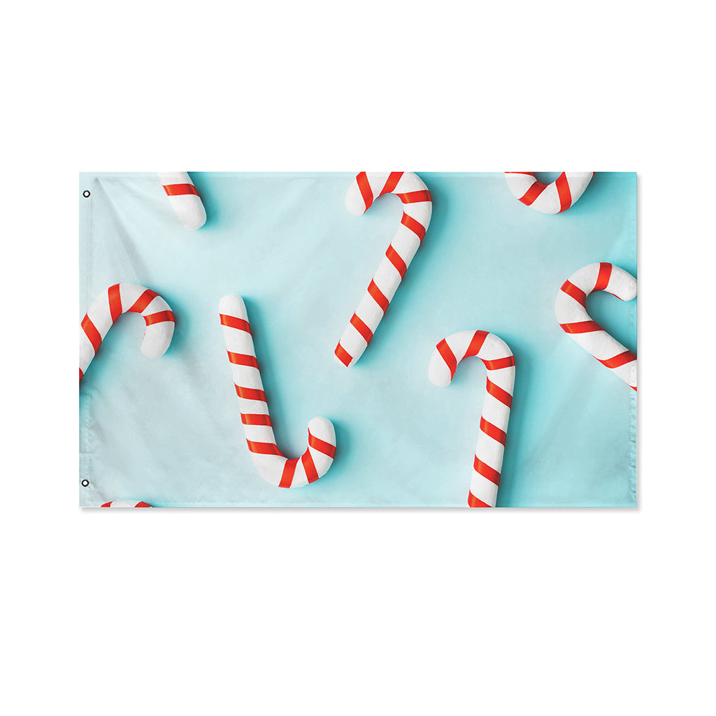 Christmas Candy Candies Pattern Print Polyester Flag