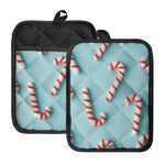 Christmas Candy Candies Pattern Print Pot Holders With Pocket
