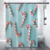 Christmas Candy Candies Pattern Print Premium Shower Curtain