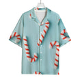 Christmas Candy Candies Pattern Print Rayon Hawaiian Shirt