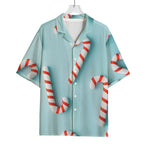 Christmas Candy Candies Pattern Print Rayon Hawaiian Shirt