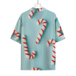 Christmas Candy Candies Pattern Print Rayon Hawaiian Shirt
