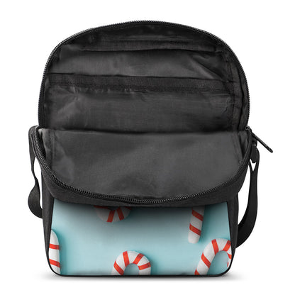 Christmas Candy Candies Pattern Print Rectangular Crossbody Bag