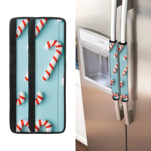 Christmas Candy Candies Pattern Print Refrigerator Handle Covers