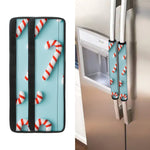 Christmas Candy Candies Pattern Print Refrigerator Handle Covers