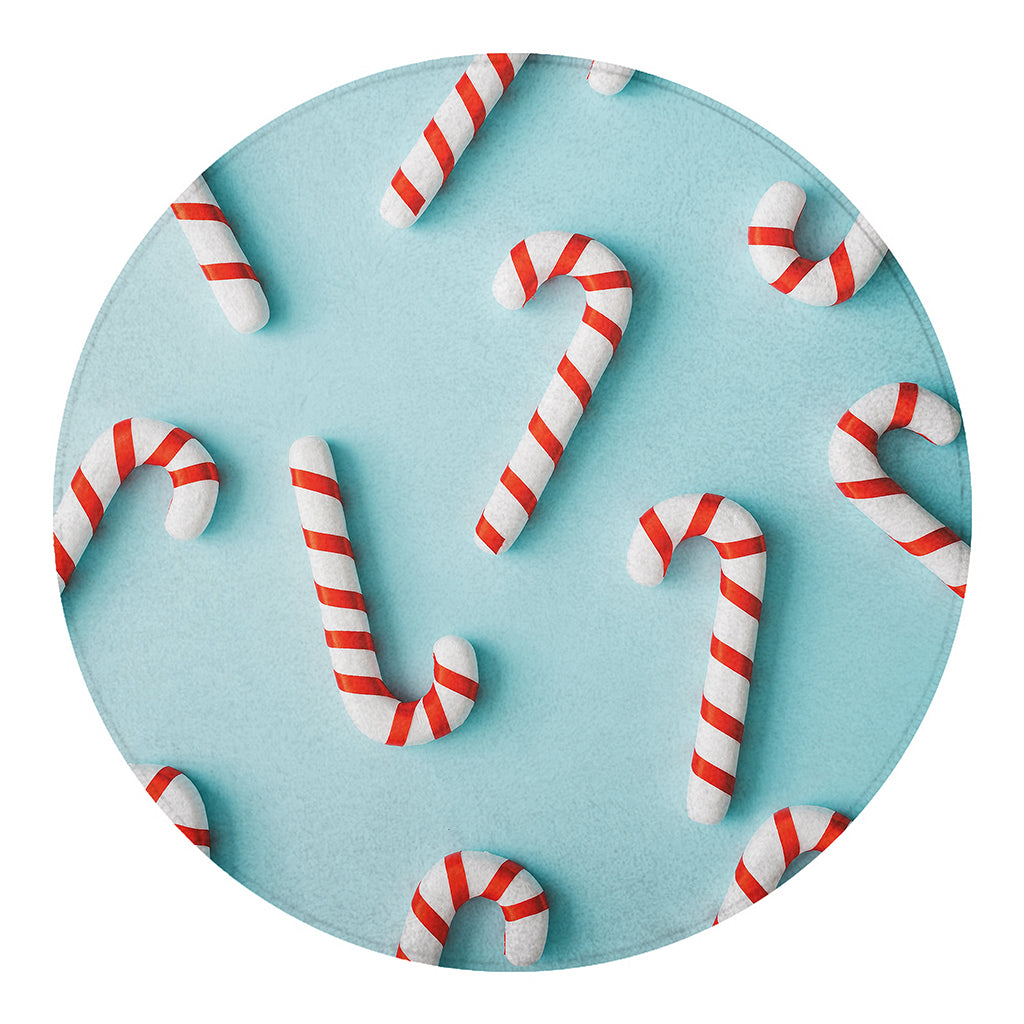 Christmas Candy Candies Pattern Print Round Blanket