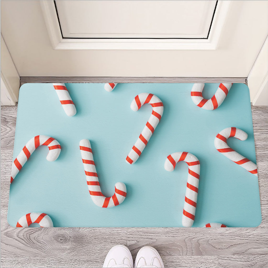 Christmas Candy Candies Pattern Print Rubber Doormat